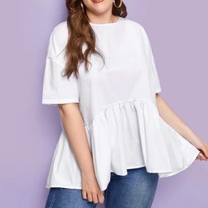 White peplum shirt